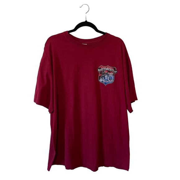 Biketoberfest 2XL red biker cotton short sleeve t-shirt punk motorcycle FL - Picture 1 of 7